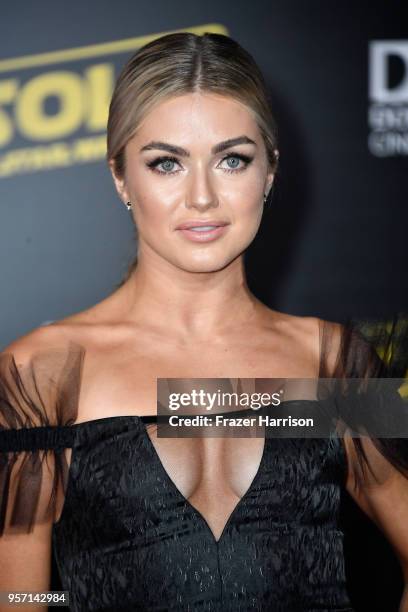 Lindsay Arnold attends the premiere of Disney Pictures and Lucasfilm's "Solo: A Star Wars Story" at the El Capitan Theatre on May 10, 2018 in Los...