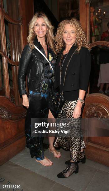 Kelly Hoppen and Melissa Odabash seen attending Fortnum & Mason Food and Drink Awards on May 10, 2018 in London, England.