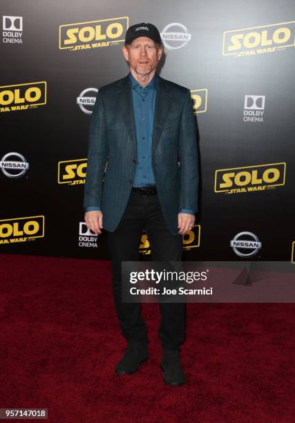 Ron Howard attends the premiere of Disney Pictures and Lucasfilm's "Solo: A Star Wars Story" at the El Capitan Theatre on May 10, 2018 in Hollywood,...