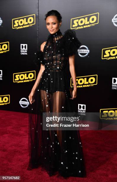 Thandie Newton attends the premiere of Disney Pictures and Lucasfilm's "Solo: A Star Wars Story" at the El Capitan Theatre on May 10, 2018 in Los...