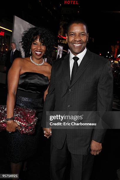 Pauletta Washington and Denzel Washington at Warner Bros. Pictures Premiere of Alcon Entertainment's 'The Book of Eli' at Grauman's Chinese Theatre...