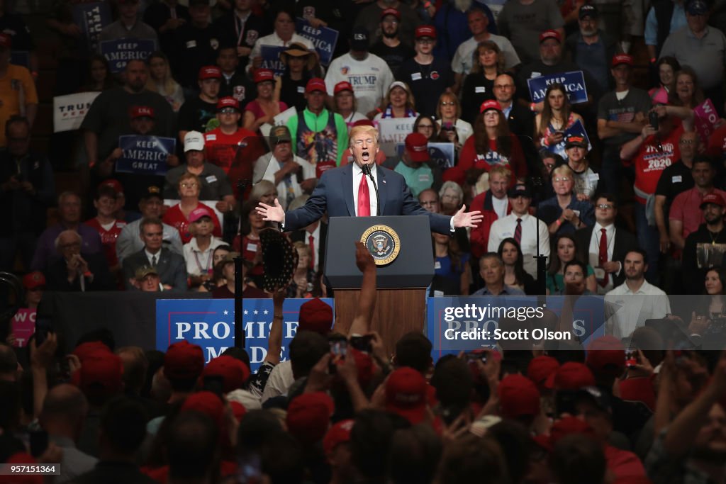 President Trump Holds Campaign Rally In Elkhart, Indiana