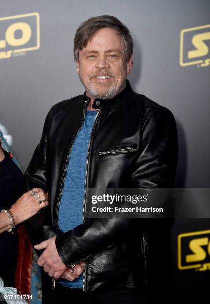 Mark Hamill attends the premiere of Disney Pictures and Lucasfilm's "Solo: A Star Wars Story" at the El Capitan Theatre on May 10, 2018 in Los...