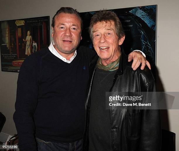 Actors Ray Winstone and John Hurt attend a Q&A after the celebrity screening of Momentum Pictures latest film "44 inch Chest", at the British Film...