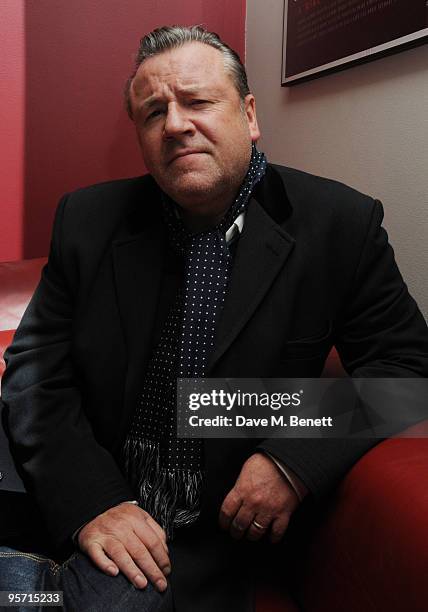 Actor Ray Winstone attends a Q&A after the celebrity screening of Momentum Pictures latest film "44 inch Chest", at the British Film Institute in the...