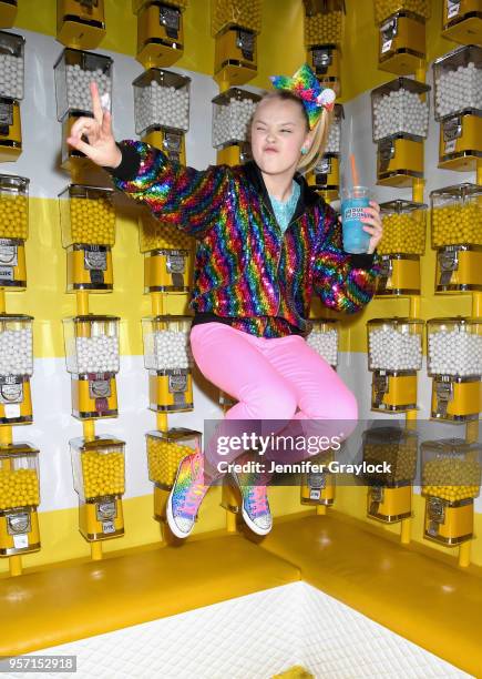 JoJo Siwa, YouTube Influencer and Nickelodeon Star celebrates Dunkin' Donuts' new Cosmic COOLATTA flavors at The Happy Place on May 10, 2018 in Los...