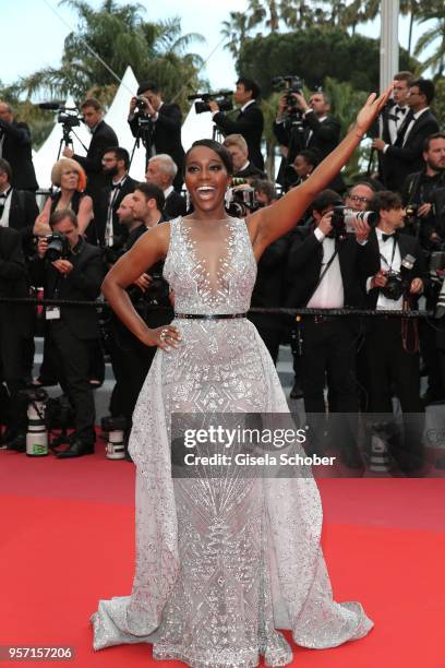 Aja Naomi King attends the screening of "Sorry Angel " during the 71st annual Cannes Film Festival at Palais des Festivals on May 10, 2018 in Cannes,...