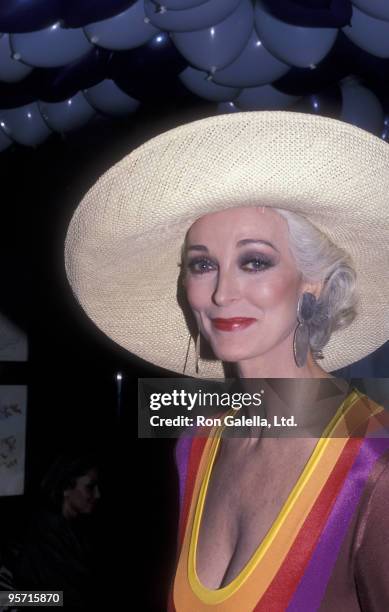 Model Carmen Dell'Orefice attends "An Evening in Saint Tropez" Gala on August 10, 1989 at Regine's in New York City.