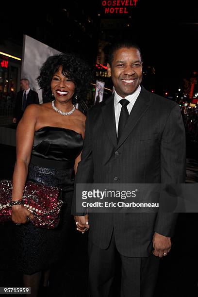 Pauletta Washington and Denzel Washington at Warner Bros. Pictures Premiere of Alcon Entertainment's 'The Book of Eli' at Grauman's Chinese Theatre...