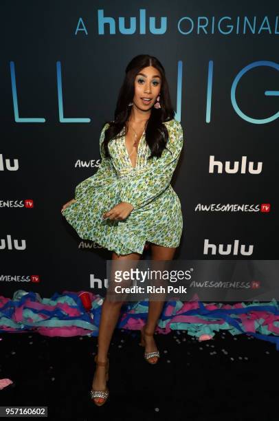 Actress Eva Gutowski attends the premiere of AwesomenessTV and Hulu's new show "All Night" at Awesomeness HQ on May 10, 2018 in Los Angeles,...