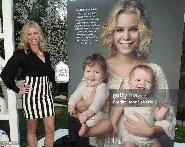 Rebecca Romijn launches the National Milk Mustache "got milk?" Great Gallon Give program at The Backyard at W Hotel on January 11, 2010 in Westwood,...