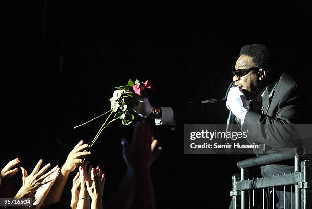 Soul singer Al Green performs on the first night of the Sydney Festival on January 9, 2010 at the Domain in Sydney, Australia.