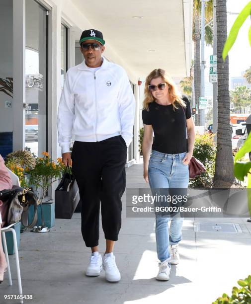 Chris Ivery and Ellen Pompeo are seen on May 10, 2018 in Los Angeles, California.