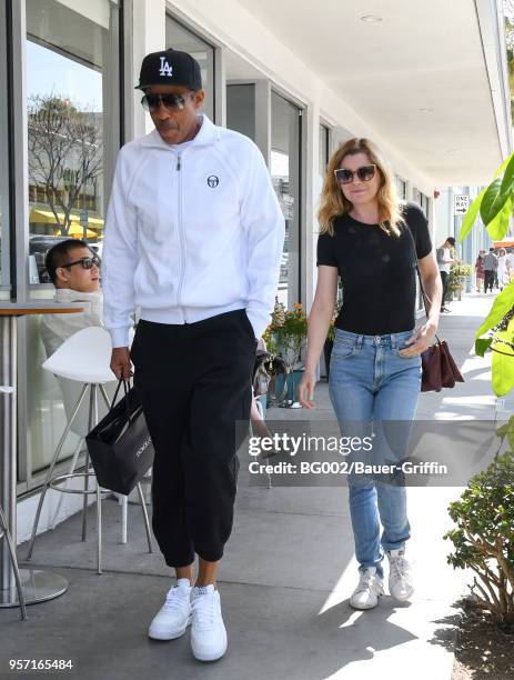 Chris Ivery and Ellen Pompeo are seen on May 10, 2018 in Los Angeles, California.