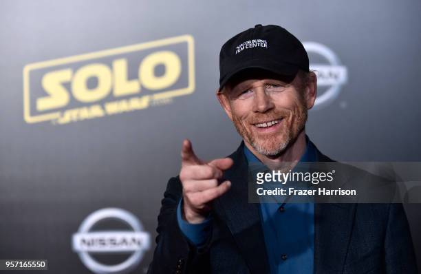 Director Ron Howard attends the Premiere Of Disney Pictures And Lucasfilm's "Solo: A Star Wars Story" - Arrivals on May 10, 2018 in Los Angeles,...