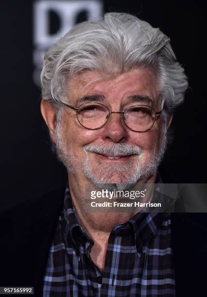 George Lucas attends the Premiere Of Disney Pictures And Lucasfilm's "Solo: A Star Wars Story" - Arrivals on May 10, 2018 in Los Angeles, California.