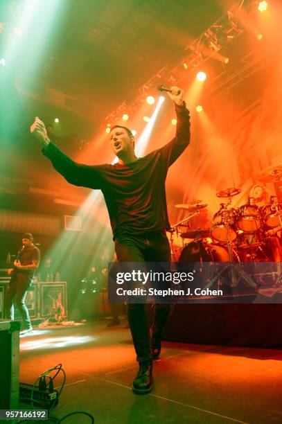 Winston McCall of the band Parkway Drive performs at Mercury Ballroom on May 10, 2018 in Louisville, Kentucky.