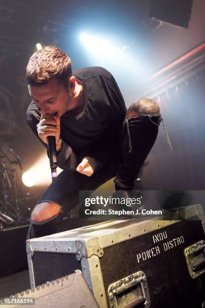 Winston McCall of the band Parkway Drive performs at Mercury Ballroom on May 10, 2018 in Louisville, Kentucky.