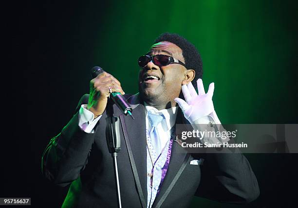 Soul singer Al Green performs on the first night of the Sydney Festival on January 9, 2010 at the Domain in Sydney, Australia.