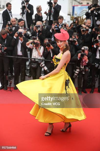 French actress Frederique Bel attends the screening of 'Sorry Angel ' during the 71st annual Cannes Film Festival at Palais des Festivals on May 10,...