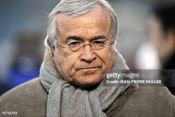 Marseille's football club president Jean-Claude Dassier attends the French Cup football match Trelissac vs Marseille, on January 10 in Perigueux,...