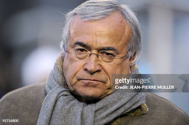 Marseille's football club president Jean-Claude Dassier attends the French Cup football match Trelissac vs Marseille, on January 10 in Perigueux,...