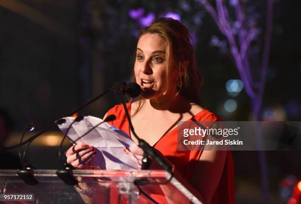 Honoree Elizabeth Belfer speaks onstage at the 2018 High Line Spring Benefit Dinner at Highline Stages on May 10, 2018 in New York City.