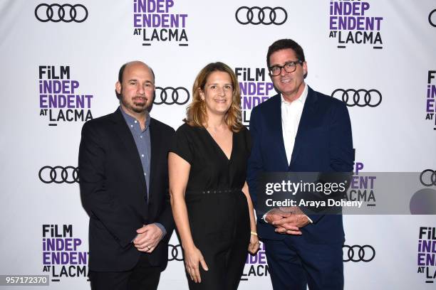 Andrew Rossi, Kate Novack and Josh Welsh attend Film Independent at LACMA hosts special screening of "Gospel According To Andre" at Bing Theater At...