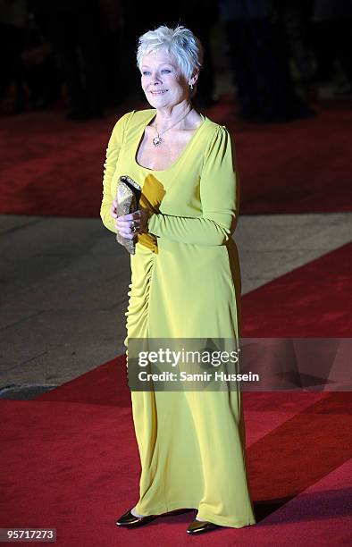 Dame Judi Dench arrives at the World Premiere of 'Nine' at Odeon Leicester Square on December 3, 2009 in London, England.