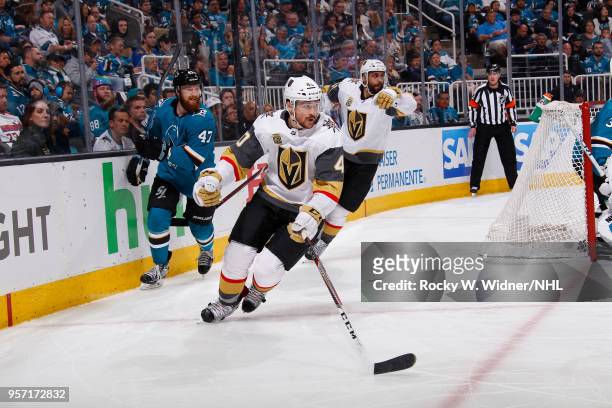 Ryan Carpenter of the Vegas Golden Knights skates against the San Jose Sharks in Game Six of the Western Conference Second Round during the 2018 NHL...