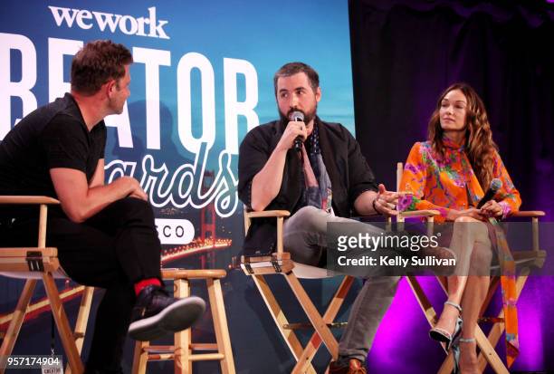 Chase Jarvis, Kevin Rose and Kelly Wearstler and participate in the WeWork San Francisco Creator Awards Master Class at Palace of Fine Arts on May...