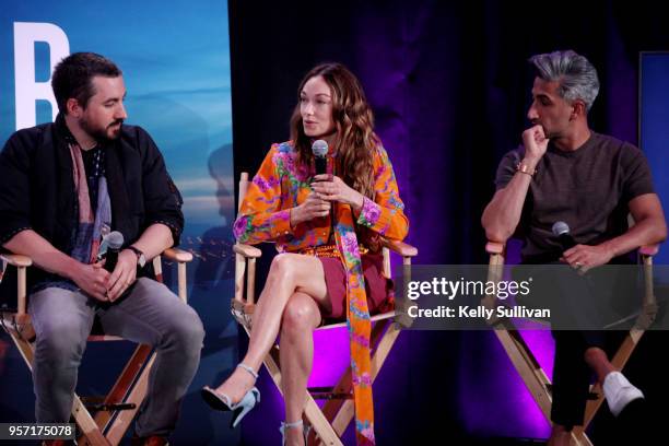 Kevin Rose, Kelly Wearstler and Tan France participate in the WeWork San Francisco Creator Awards Master Class at Palace of Fine Arts on May 10, 2018...