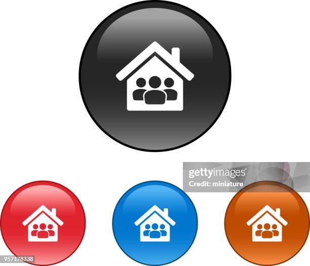 home icons - flat roof stock illustrations