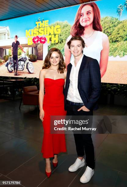 Joey King and Joel Courtney attend a screening of 'The Kissing Booth' at NETFLIX on May 10, 2018 in Los Angeles, California.