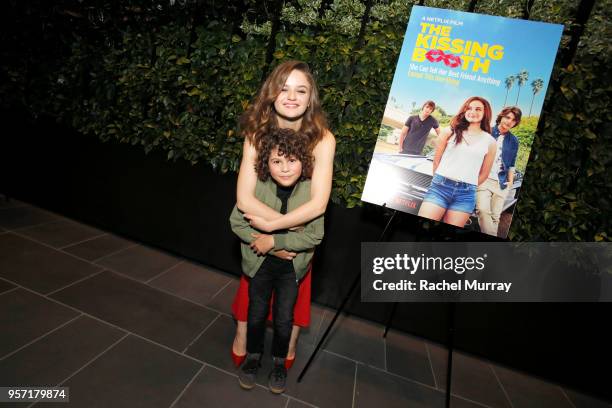 Joey King and Carson White attend a screening of 'The Kissing Booth' at NETFLIX on May 10, 2018 in Los Angeles, California.