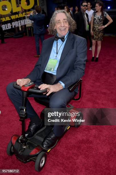 Peter Mayhew attends the premiere of Disney Pictures and Lucasfilm's "Solo: A Star Wars Story" at the El Capitan Theatre on May 10, 2018 in...