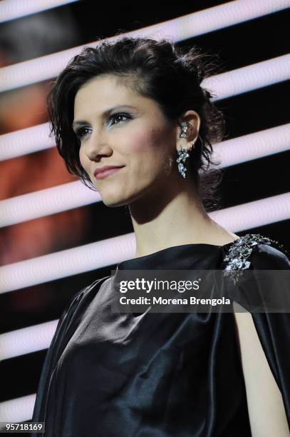 Singer Elisa performs at the charity concert "Amiche Per L'Abruzzo" on June 21, 2009 in Milan, Italy.