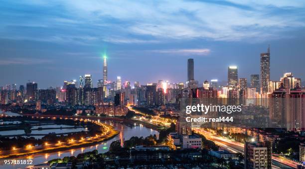 shenzhen city downtown district - special economic zone stock pictures, royalty-free photos & images