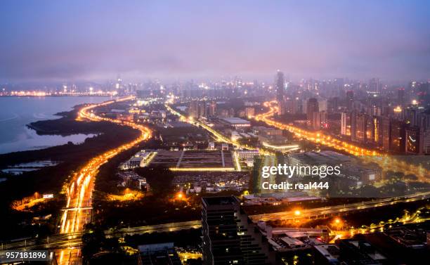 shenzhen city downtown district - special economic zone stock pictures, royalty-free photos & images