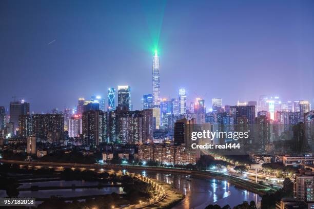 shenzhen city downtown district - special economic zone stock pictures, royalty-free photos & images
