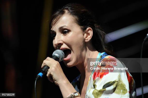 Nicky Nicolai performs at the charity concert "Amiche Per L'Abruzzo" on June 21, 2009 in Milan, Italy.