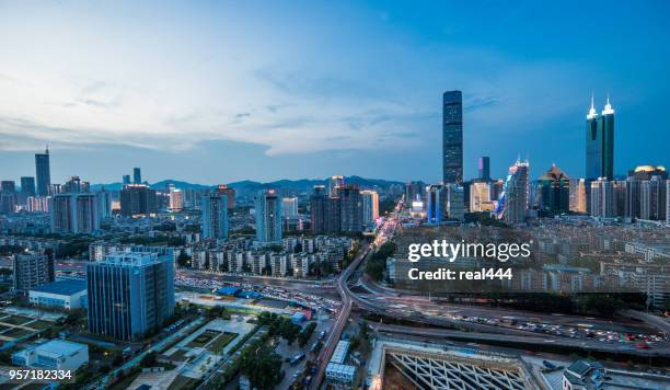 shenzhen city downtown district - special economic zone stock pictures, royalty-free photos & images
