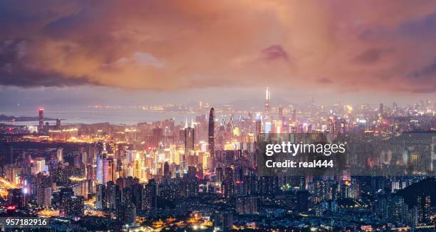shenzhen city downtown district - special economic zone stock pictures, royalty-free photos & images