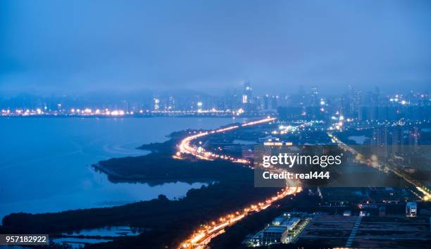 shenzhen city downtown district - special economic zone stock pictures, royalty-free photos & images