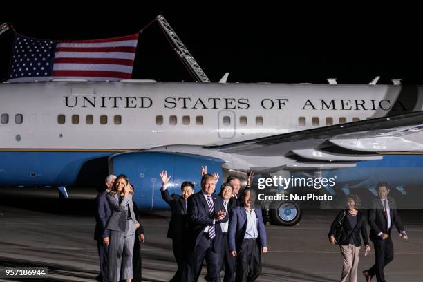 Mike Pence, his wife Karen Pence, First Lady Melania Trump, U.S. President Donald Trump, First Lady Melania Trump, and U.S. Secretary of state Mike...