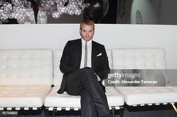 Kellan Lutz attends 'The Art of Progress' World-premiere of the new Audi A8 at the Audi Pavilion on November 30, 2009 in Miami, Florida.