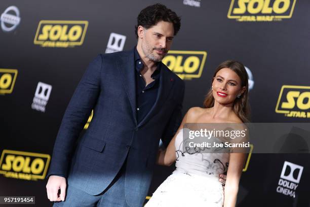 Sofia Vergara and Joe Manganiello arrive at the Premiere of Disney Pictures and Lucasfilm's "Solo: A Star Wars Story" on May 10, 2018 in Los Angeles,...