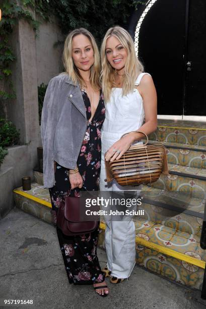 Alyshia Ochse and Caitlin Crosby Benward attend Peanut's 1st Birthday Dinner at Le Ponte on May 10, 2018 in Los Angeles, California.