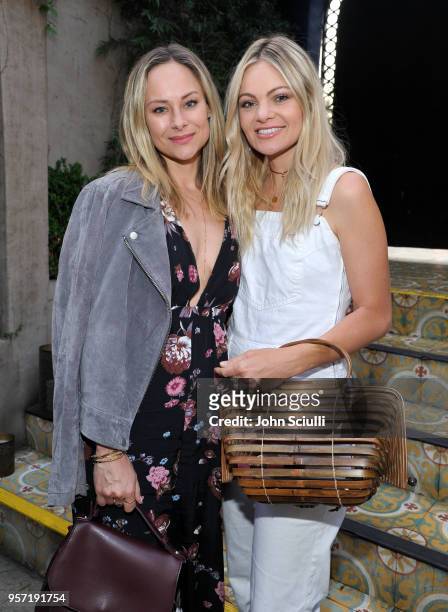 Alyshia Ochse and Caitlin Crosby Benward attend Peanut's 1st Birthday Dinner at Le Ponte on May 10, 2018 in Los Angeles, California.