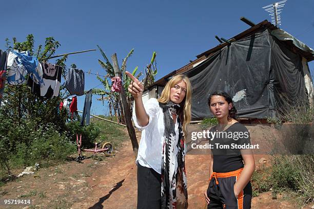 Supporter Cat Deeley visits a UNICEF project in Sao Paulo, Brazil, which is helping the poorest young people of the city to overcome the challenges...